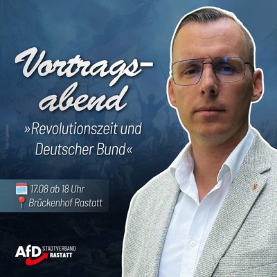 Event-Flyer Vortragsabend Stadtverband Rastatt: 